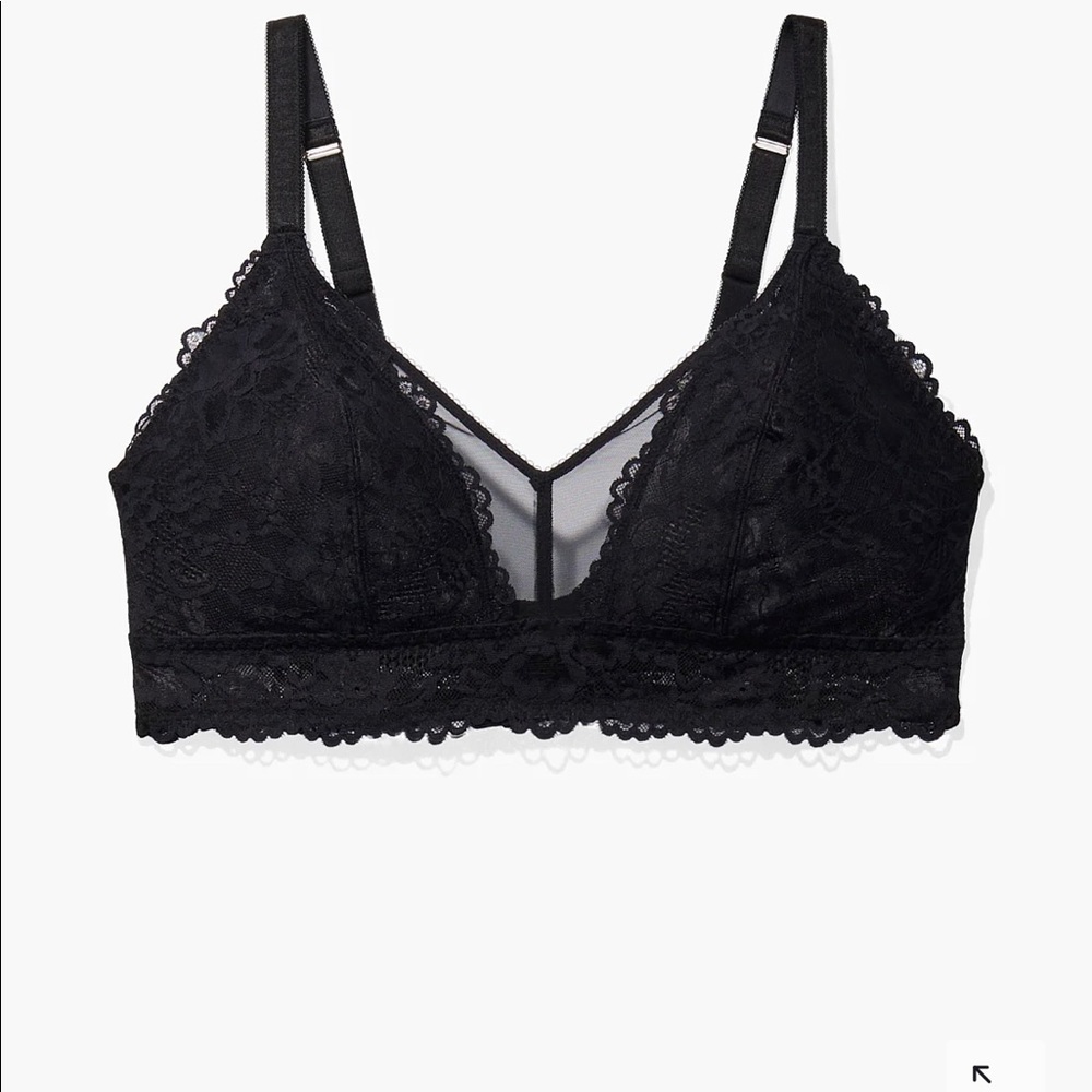SAVAGEXFENTY NWOT BLUE FLORAL LACE & MESH BRALETTE